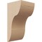 Ekena Millwork 4"W x 4"D x 8"H Wide Carmel Rough Cedar Woodgrain TimberThane Corbel, Primed Tan CORUR04X04X08CARRCPR - alternate 1
